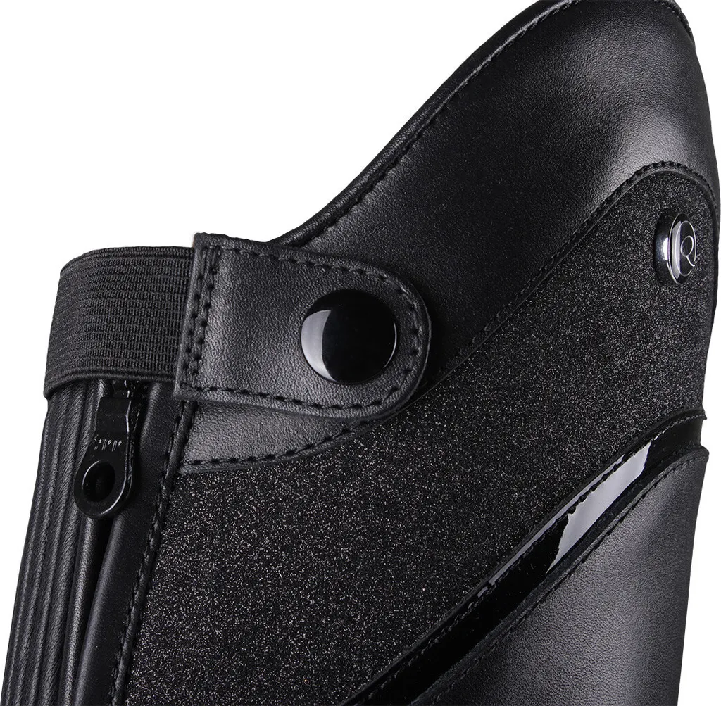 Bottes d'équitation cuir mollets larges QHP Hailey : confort sans serrer