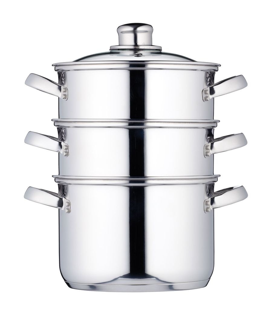 3-tier- Dampfer Avec Couvercle En Verre 20Cm - Cuisine De Image du produit 