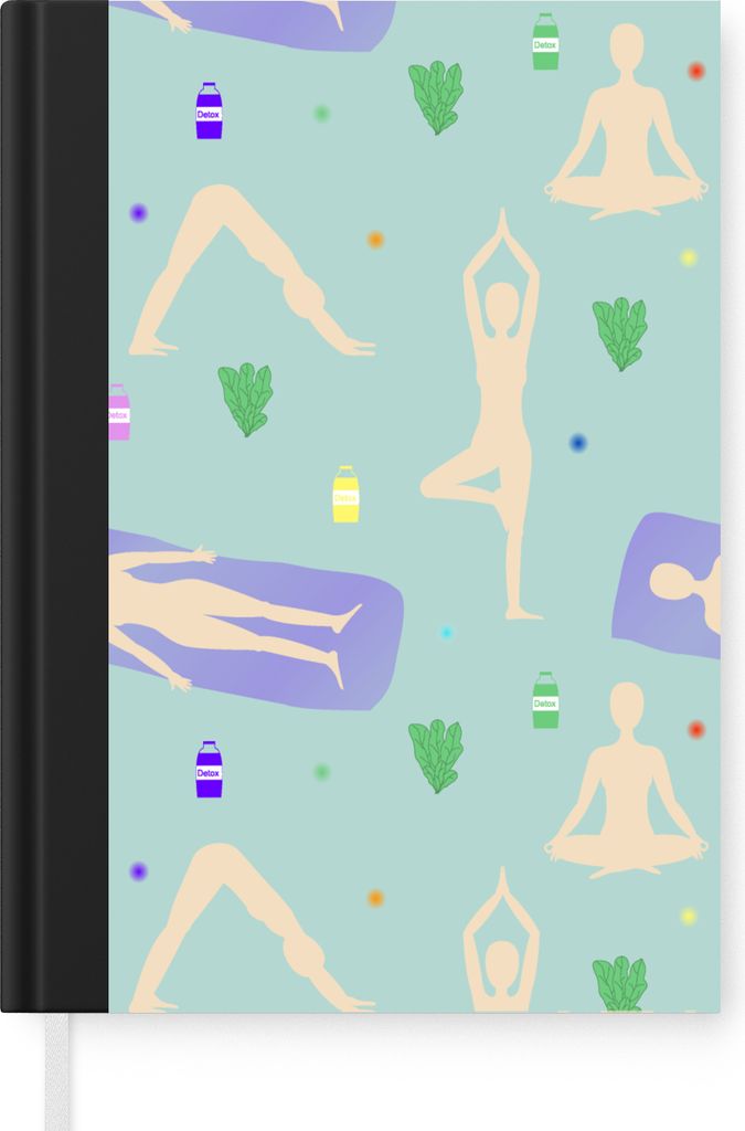MuchoWow Notizbuch Tagebuch Haushaltsbuch Notebook A5 Yoga - Muster - Zen - Notizblock - Notizheft - Notebook - Schreibblock - Papier