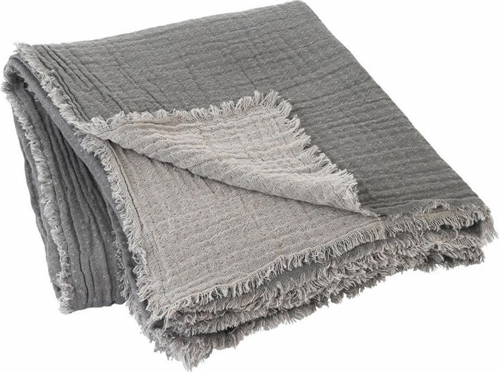 Blomus "blomus Decke Double Steel Gray Baumwolle 66534 Produktbild 