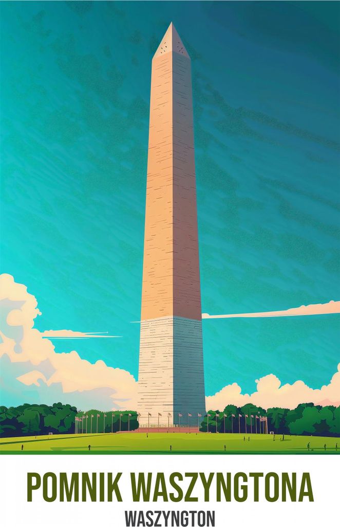 Plakat 61x90,5cm Washington-Denkmal