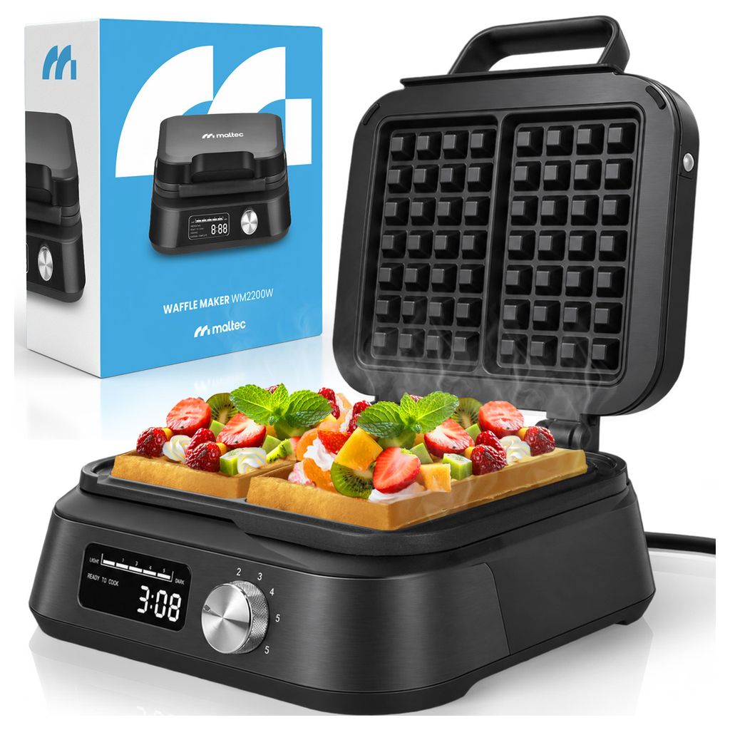 MalTec Wafelijzer, LCD WM2200W, Elektrische grill, Productafbeelding 