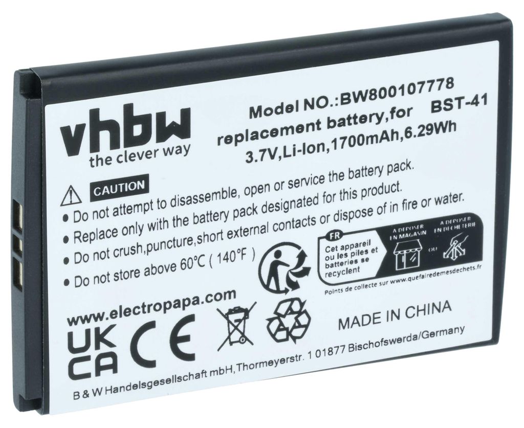 vhbw Akku kompatibel mit Sony-Ericsson Xperia X2i, X3, Produktbild 