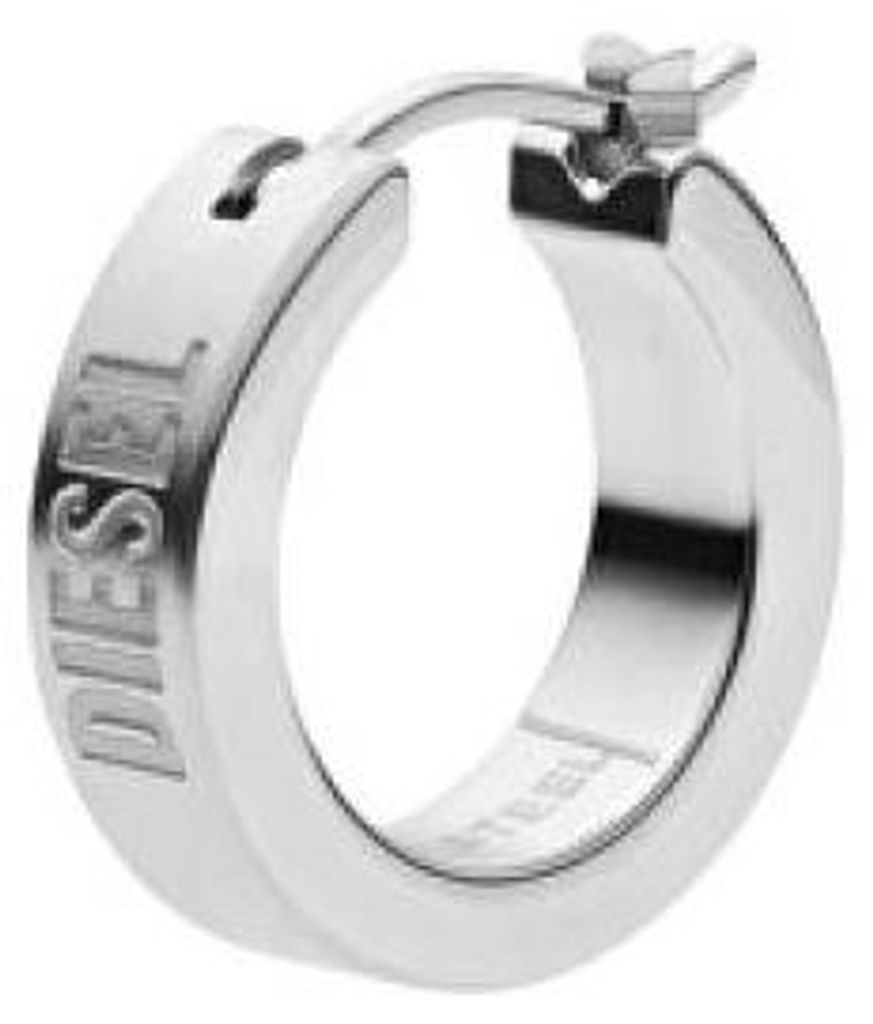 Round single earrings made of steel DX1639040
