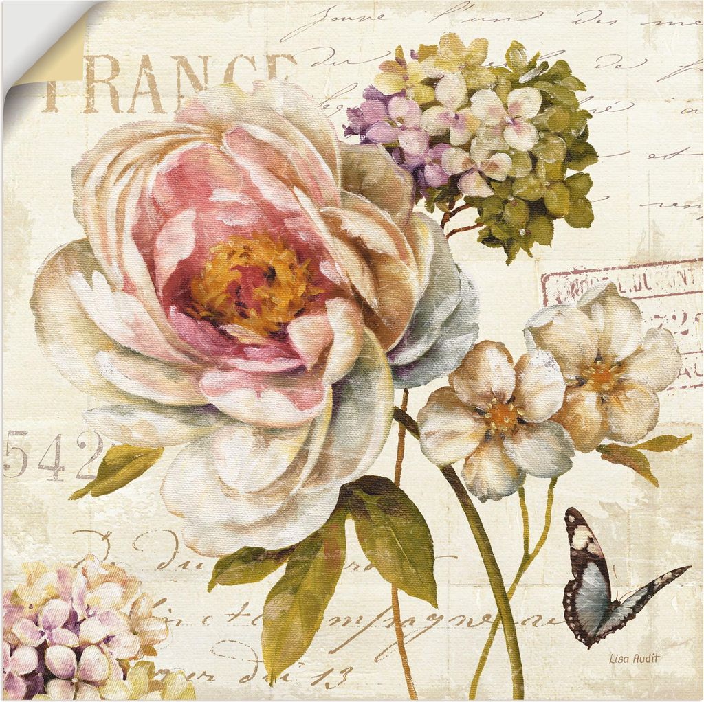 ARTland Wandbild, selbstklebend Blumen III Größe: 70x70 cm