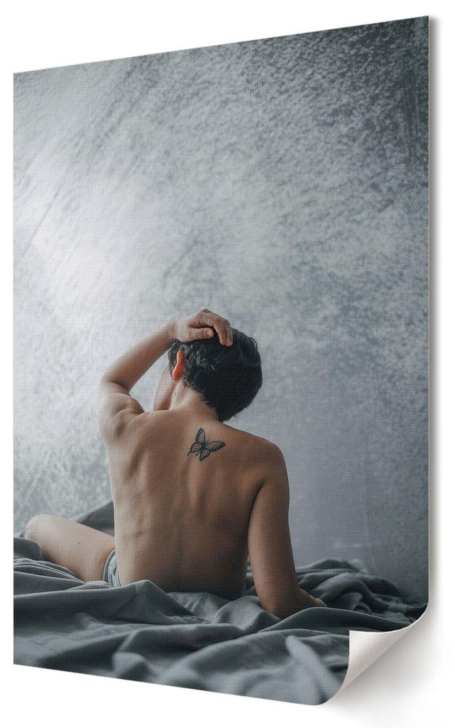 Ein subtiler Mann- Kunstdruck A1 (59x84 cm) - Glamourös, modern- Wandbild für Wohnzimmer Schlafzimmer & Flur, Modernes Poster Wanddeko, Ungerahmt