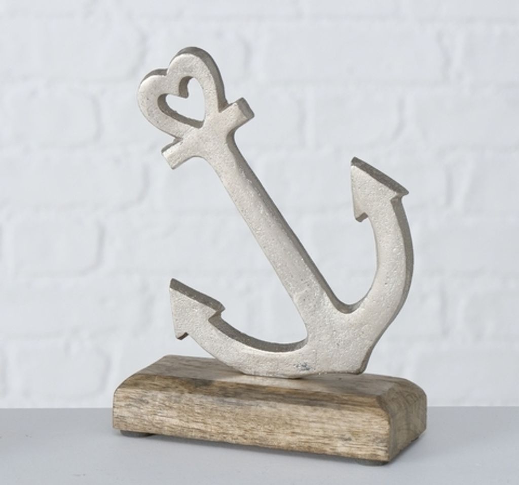 Deko Aufsteller ANKER Holz 21 cm Deko Objekt Maritim Produktbild 