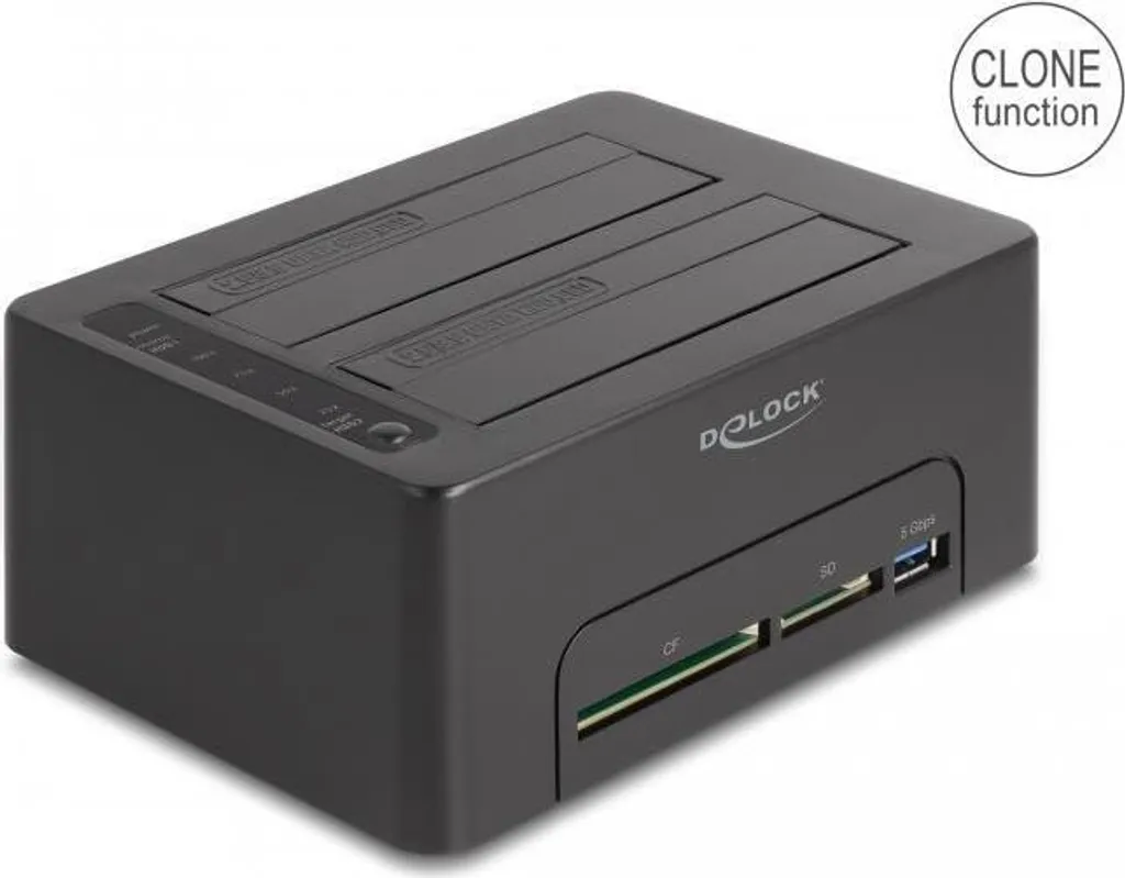Station d'accueil SSD SATA 6Gb/s Delock avec double baie USB 3.2