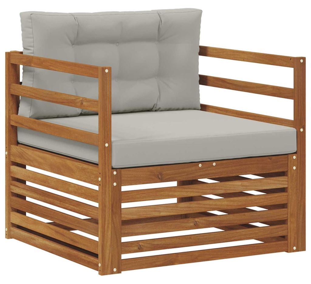 Outdoor-Sofa Massives Akazienholz und Polyester