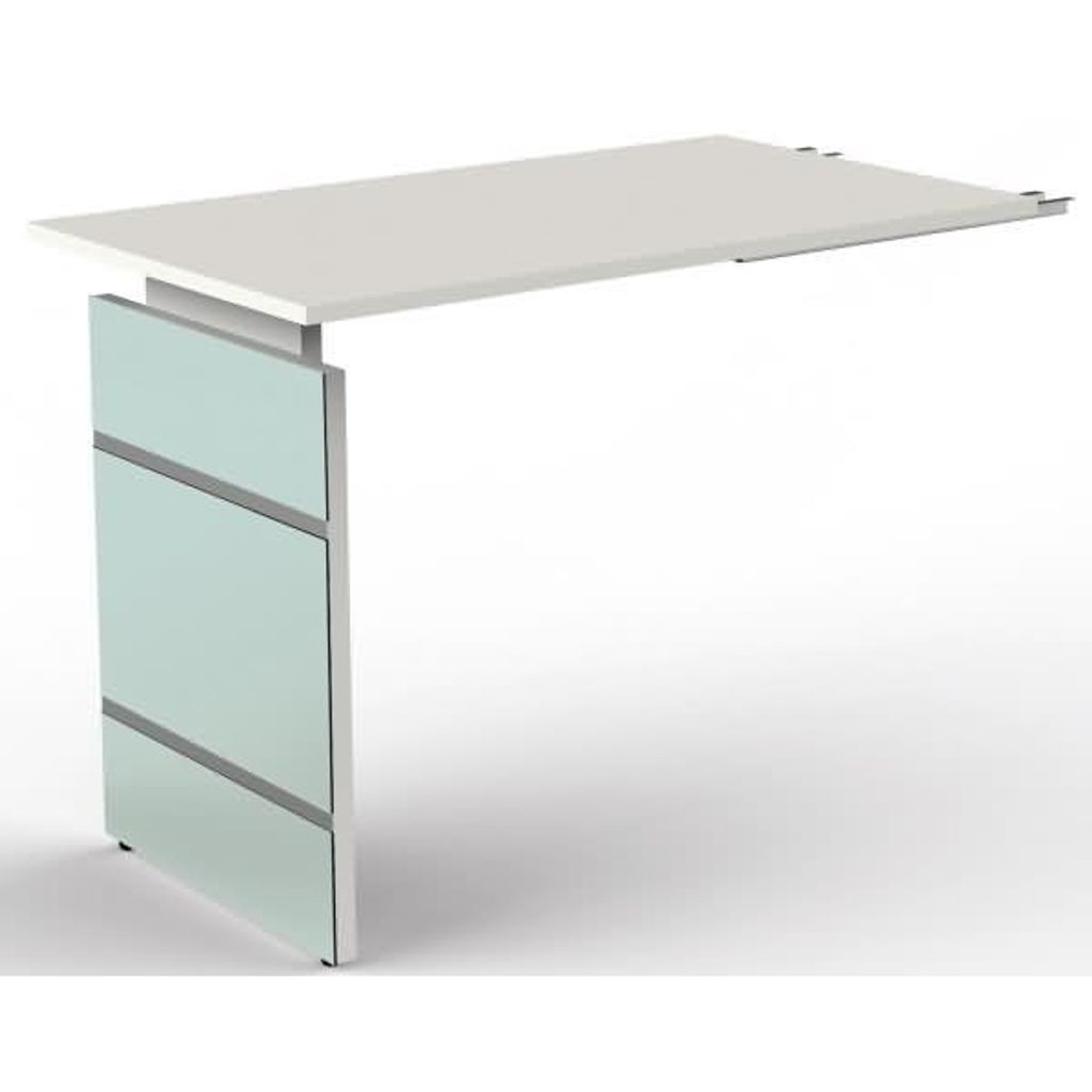 Anbautisch Aveto Wangengestell 100x60x68-76cm höhenverstellbar weiß
