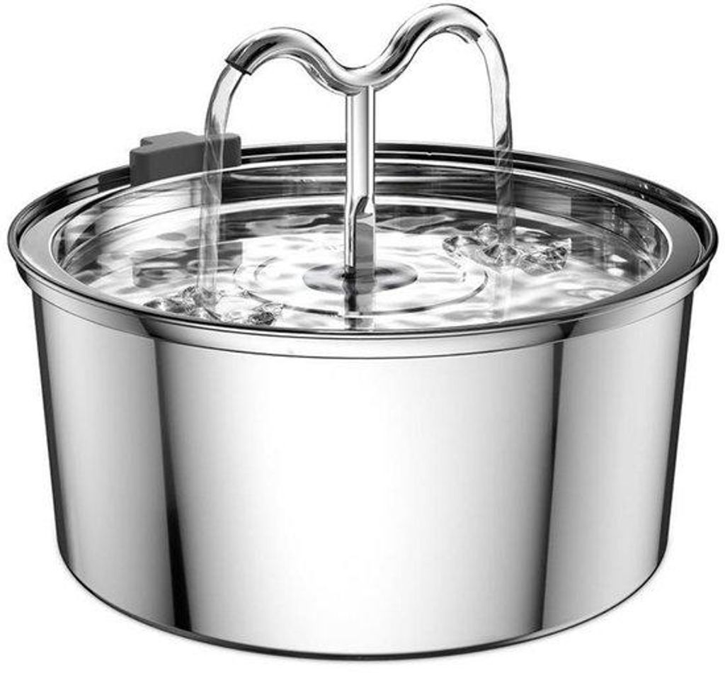 Kattenwasserfontein aus Edelstahl - Hohe Kapazität - Stille Wasserpumpe - Für USB - 3,2 Liter - Wasserdispenser für Haustiere