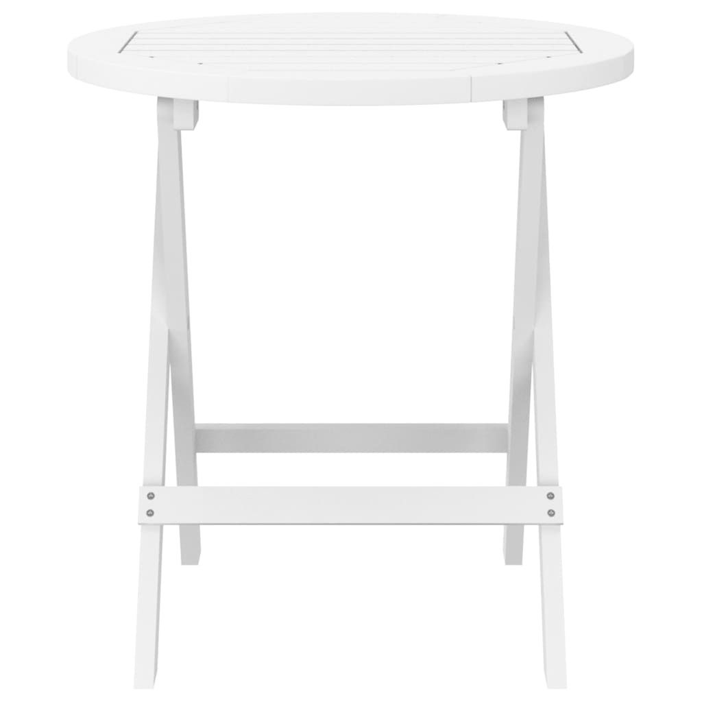 "im Sonderangebot"Esstisch/Outdoor Tisch - Gartentisch - moderne Design - Balkontisch - Klappbar Weiß Ø 46 cm Massivholz Akazie DEMöbel 9800234