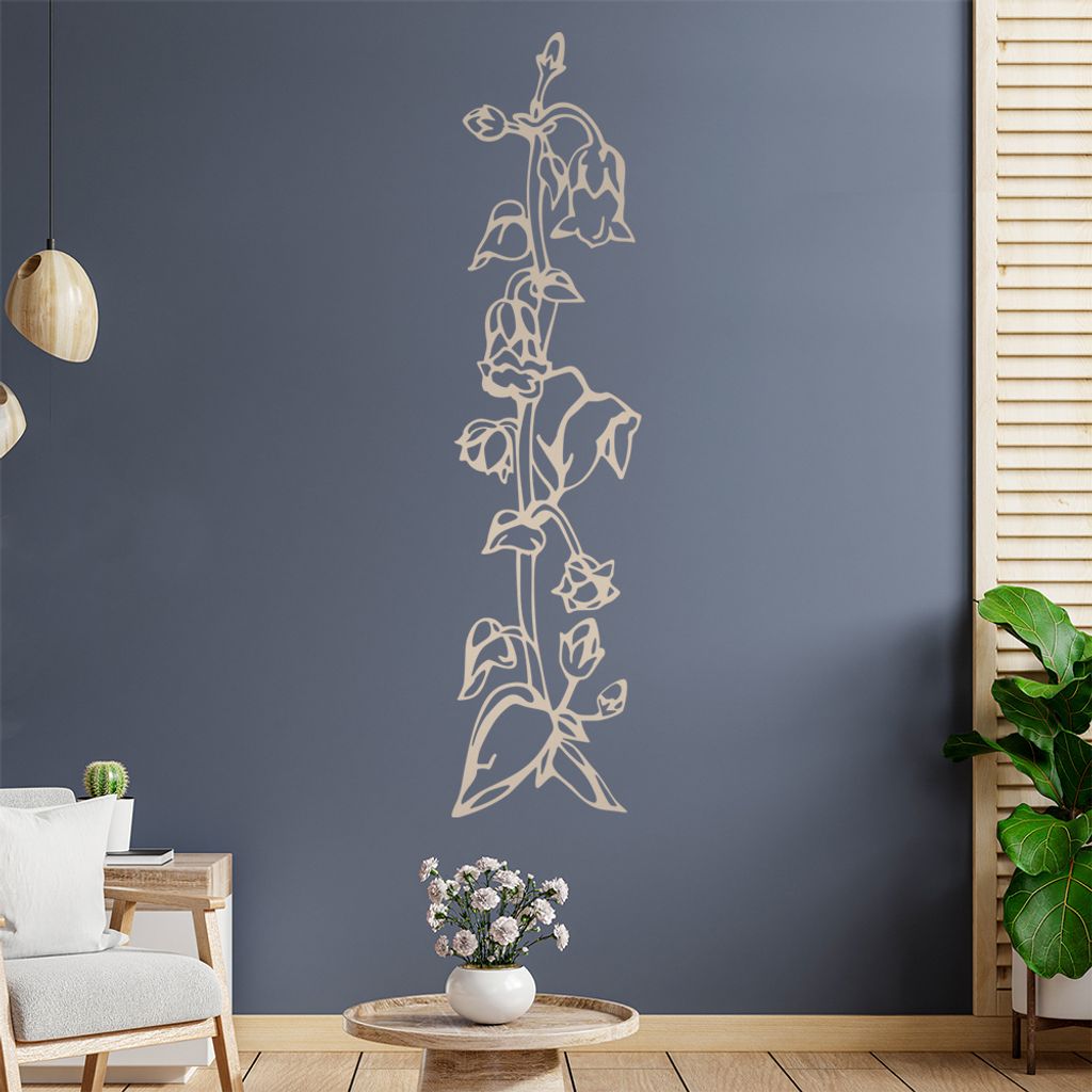 Glöckchen - Blume Wandtattoo in 6 Größen - Wandaufkleber Wall Sticker - Dekoration, Küche, Wohnzimmer, Schlafzimmer, Badezimmer