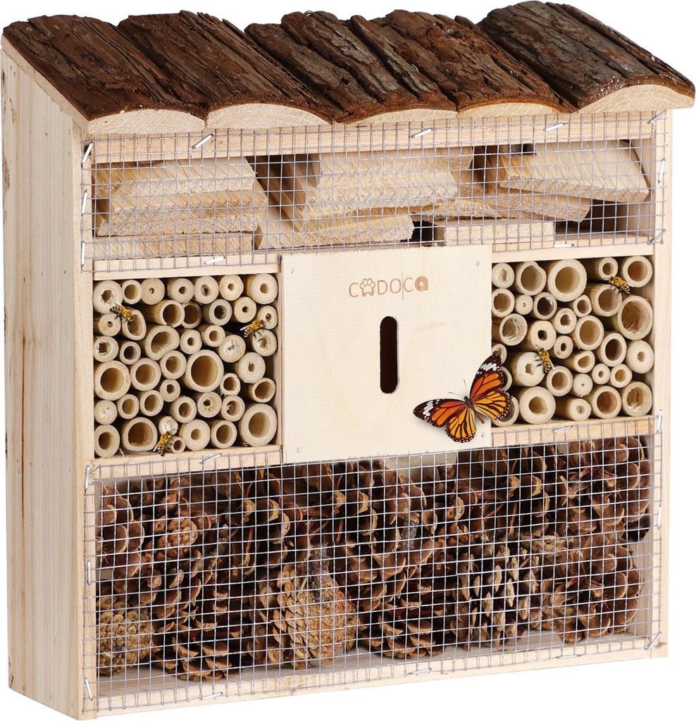 CADOCA® Insektenhotel Bug's Inn 31x30,5x9,5cm Holz Produktbild 
