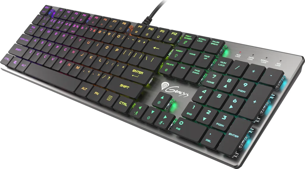 Clavier RGB Genesis Thor 420 Silver avec Switches Mécaniques Low Profile