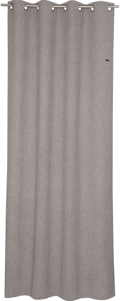 ESPRIT Blickdichter Ösenvorhang HARP Hellgrau 2 Stück (140 x 250 cm)
