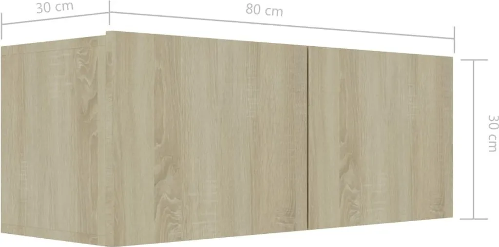 Mobile TV Rovere Sonoma 80x30x30 cm Maison Exclusive | Design Sospeso - 9