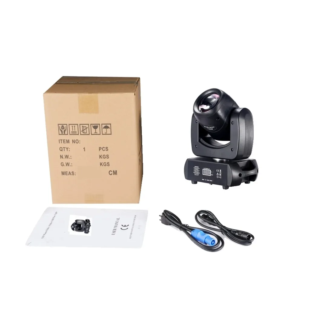 Projecteur robotisé LED 120W Beam Spot avec prisme 8 faces pour soirée et club