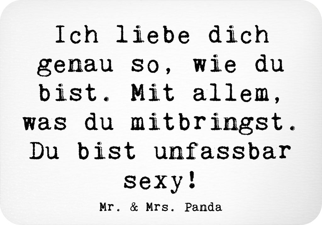 Mr. & Mrs. Panda magnet Spruch Sinnlichkeit lieben - Weiß - Geschenk, Stimmung, Alltagsfluchten, Genuss, Liebe, Kühlschrankmagnet, zettelhalter, ...