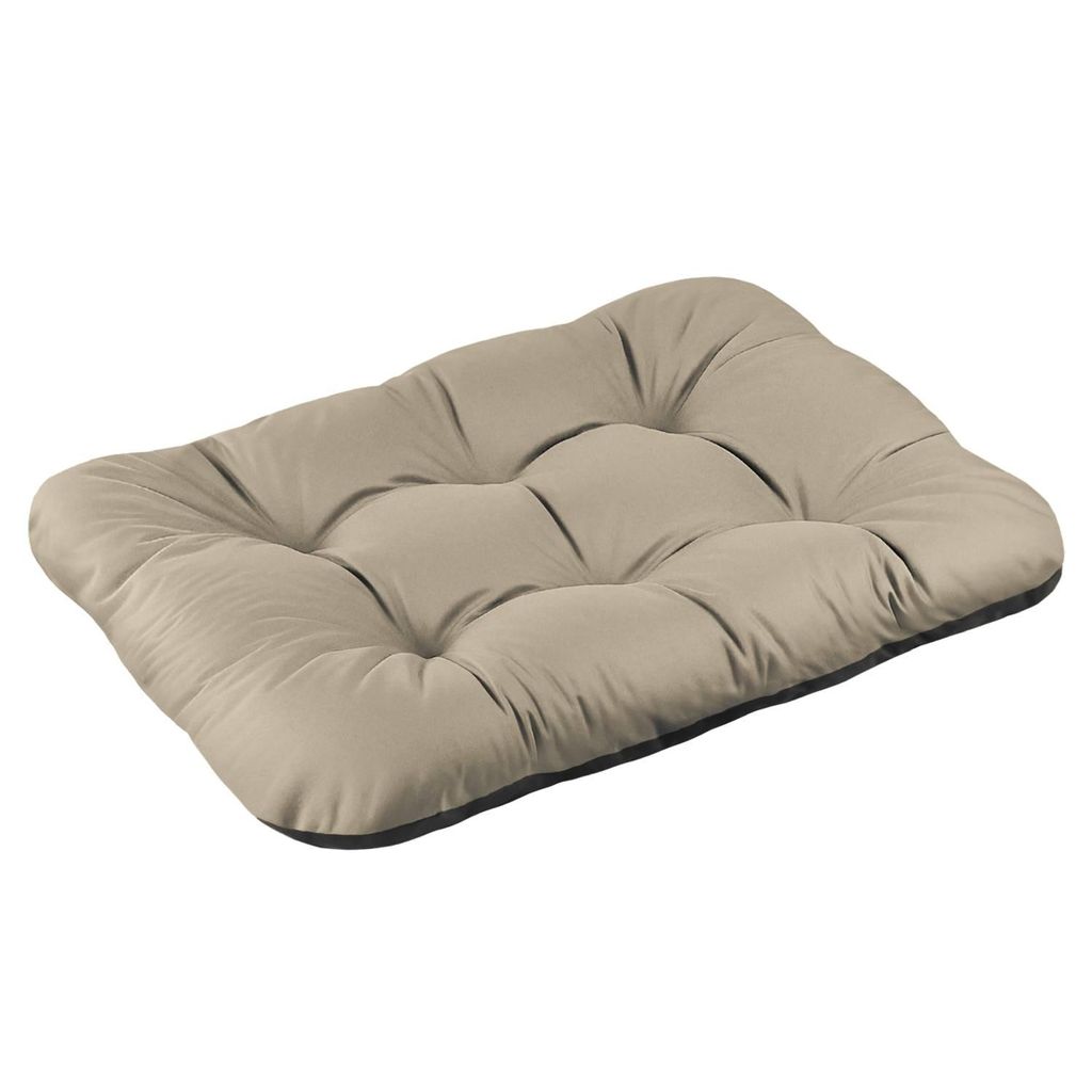 Domarex Wasserdichtes Hundebett Beige, 100x70cm - Weiches Hundekissen Orthopädisches Haustierbett mit Rutschfestem Boden und Waschbarem Bezug