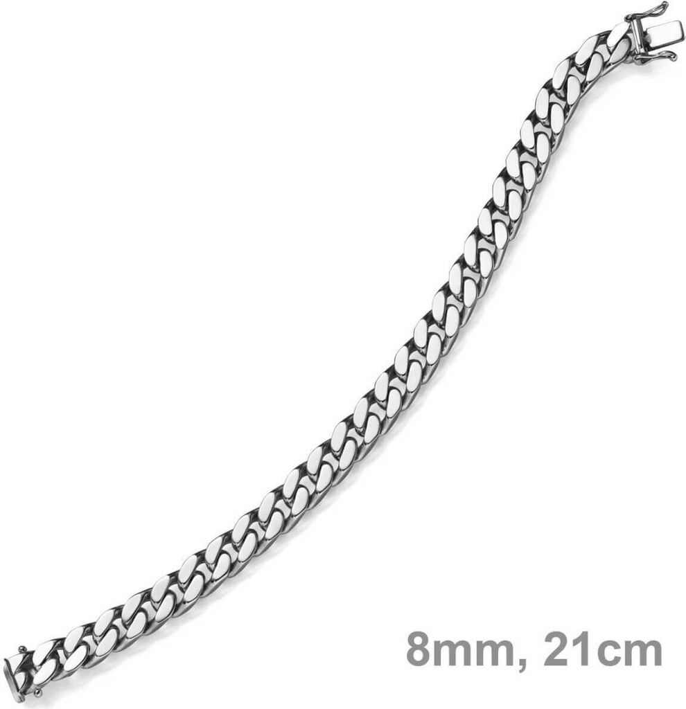 8mm-Armband-Panzerarmband-750-Weißgold-21cm
