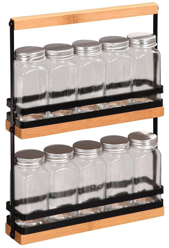 KESPER Gewürzregal 58036 mit 10 leeren Gewürzgläsern / Produktbild 