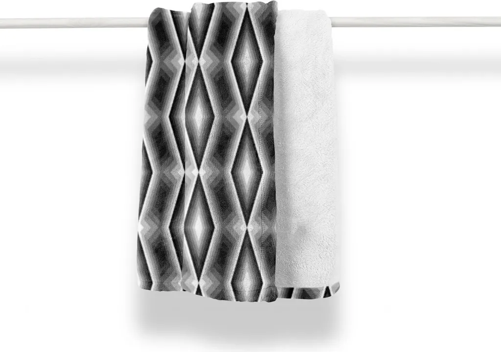 ABAKUHAUS Coperta Pile Flanella 125x175 cm Bianco Grigio Offerta Online