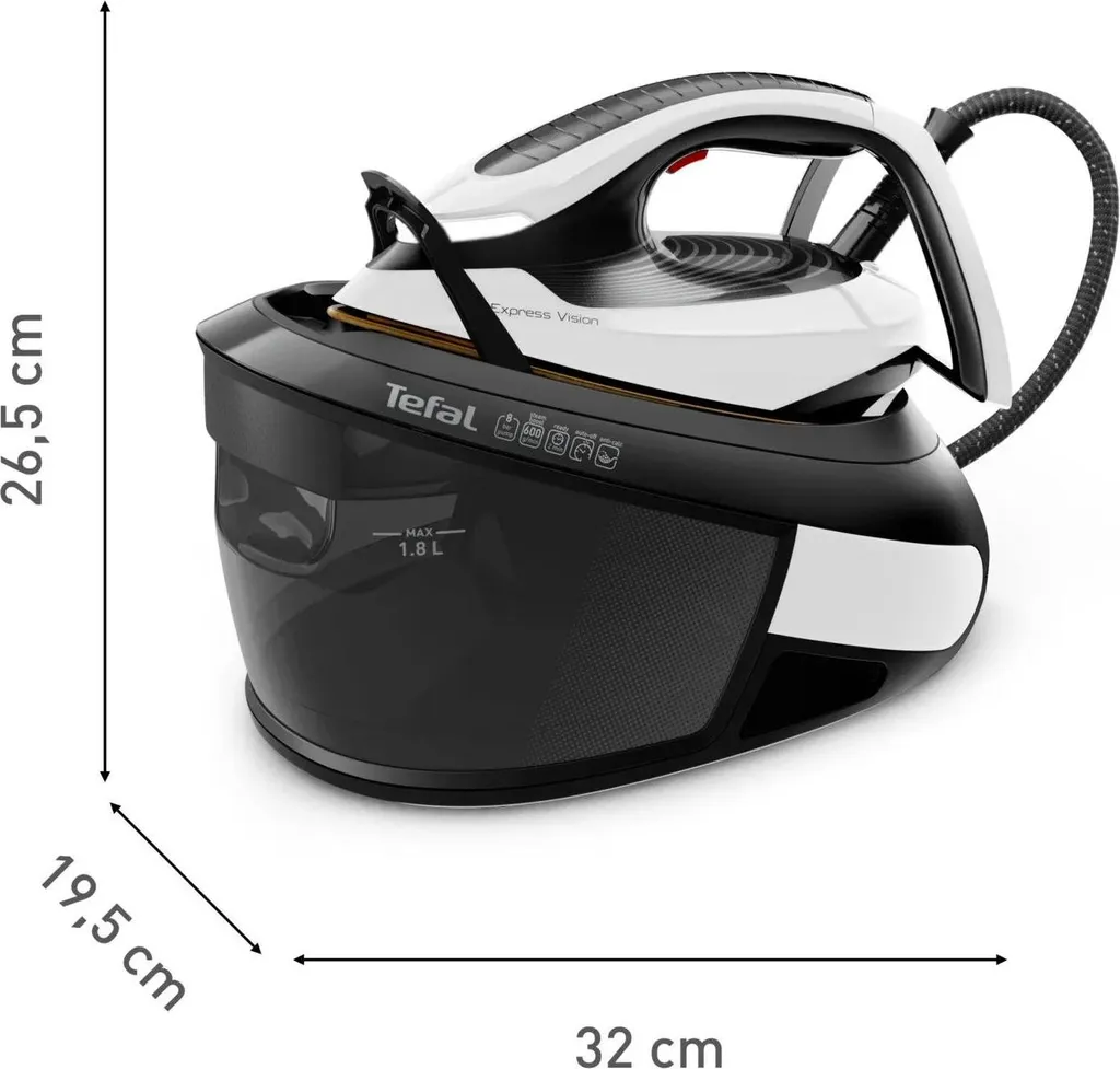 Centrale vapeur Tefal Express Vision SV8156E0 Noir - Performance 7 bars