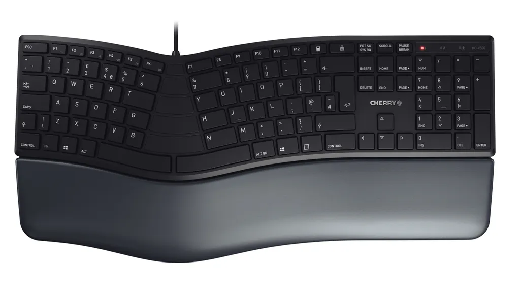 Clavier ergonomique CHERRY KC 4500 ERGO idéal pour le télétravail prolongé