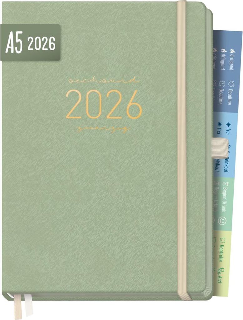 Chäff-Timer Deluxe 2026 / A5 / Salbei / Häfft-Verlag