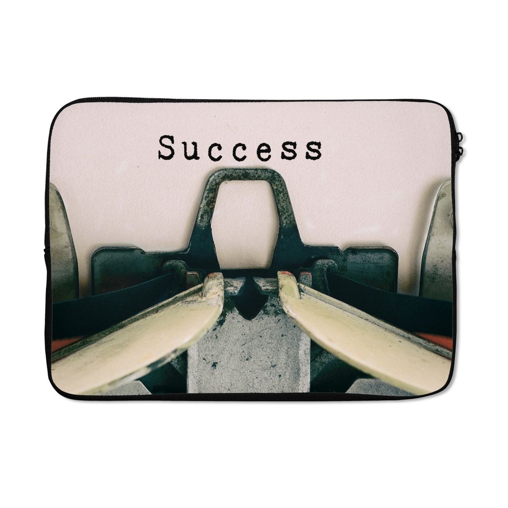 MuchoWow Laptop Hülle 13 Zoll Schreibmaschine wünscht Erfolg Laptoptasche - Laptophülle - Sleeve - Rundumschutz