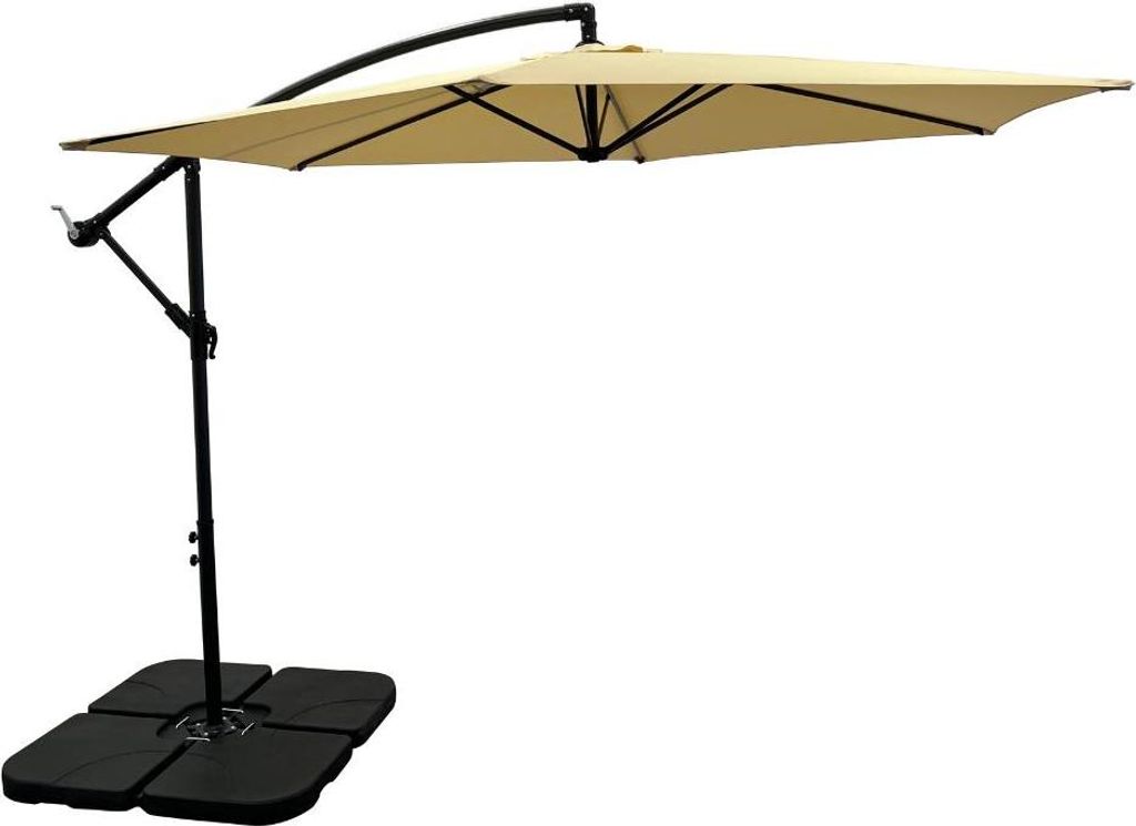 Ampelschirm Rimini | Seitenmast-Sonnenschirm Ø 3 m | Beige