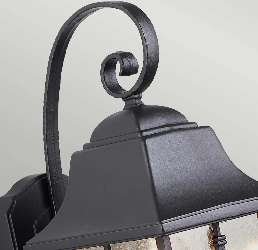 Applique extérieure anti-corrosion noire style rétro Kent E27 60W