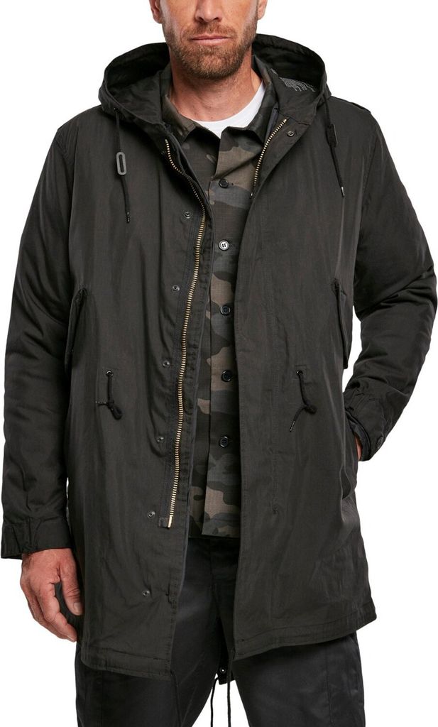 Brandit Parka Herren M51 US Parka schwarz Basics 73% Baumwolle, 27% Nylon 5XL