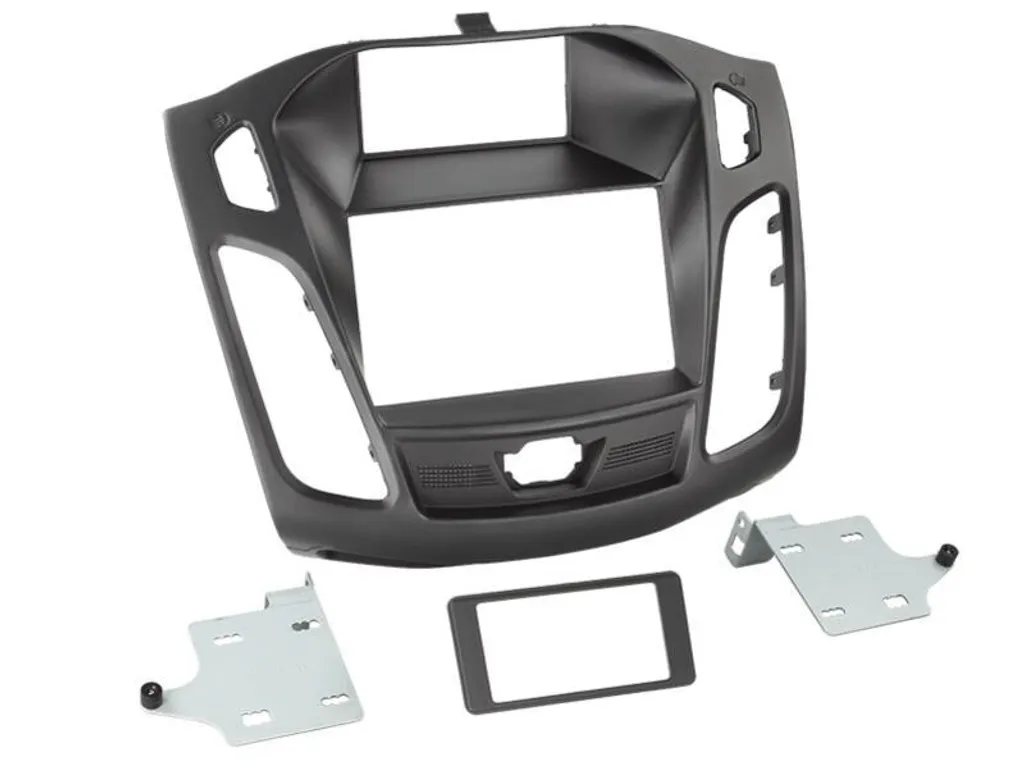 Adaptateur autoradio 2-DIN Ford Focus 2011 noir en ABS haute qualité