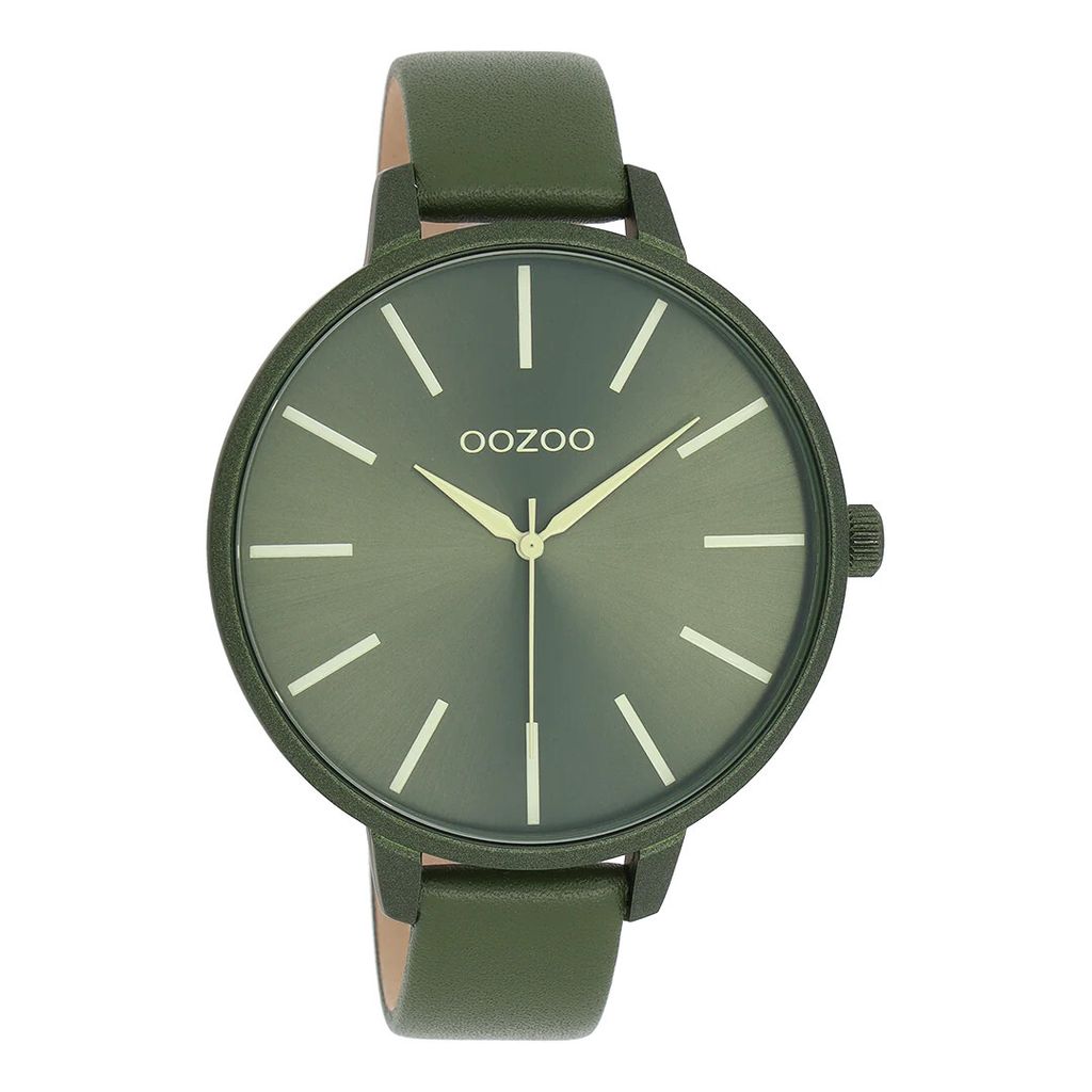 Oozoo Damen Lederarmband Uhr Timepieces grün Analog Produktbild 