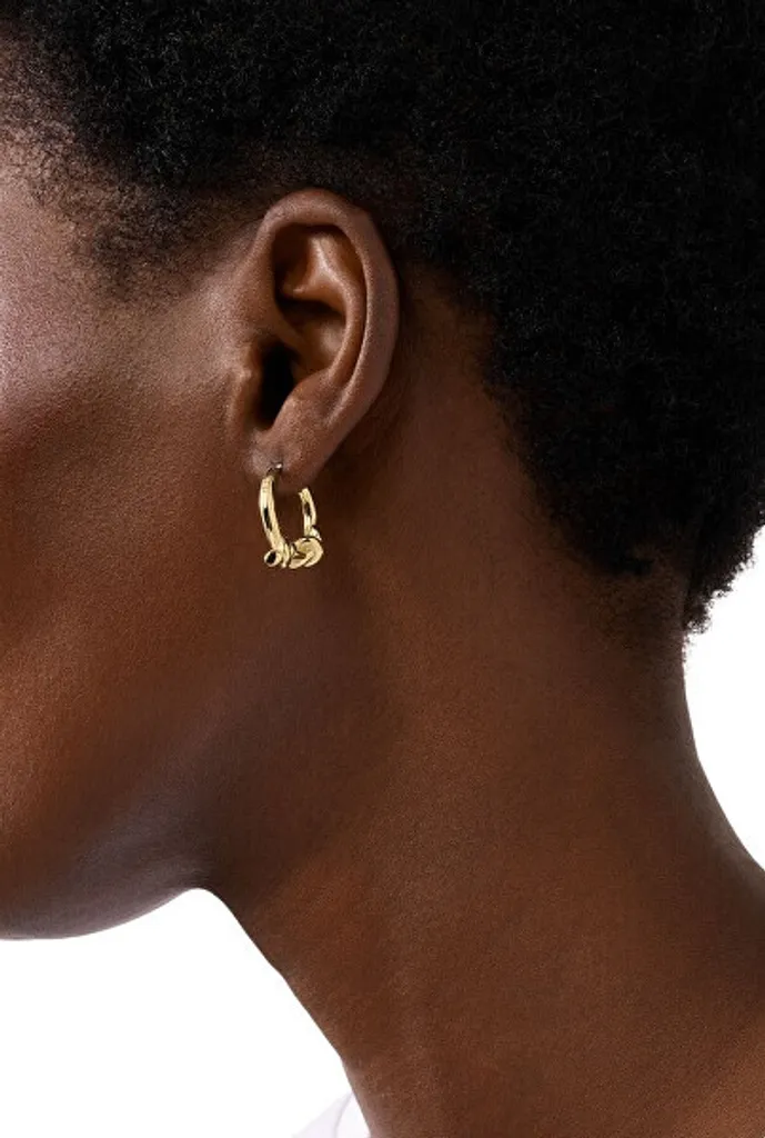 Boucles d'oreilles plaquées or originales design géométrique DX15