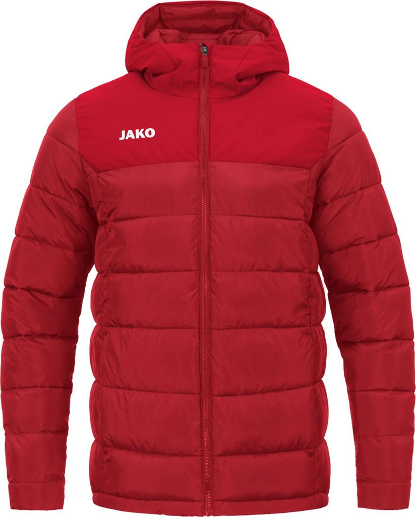 Jako Stadionjacke Kinder rot weiß Gr 140