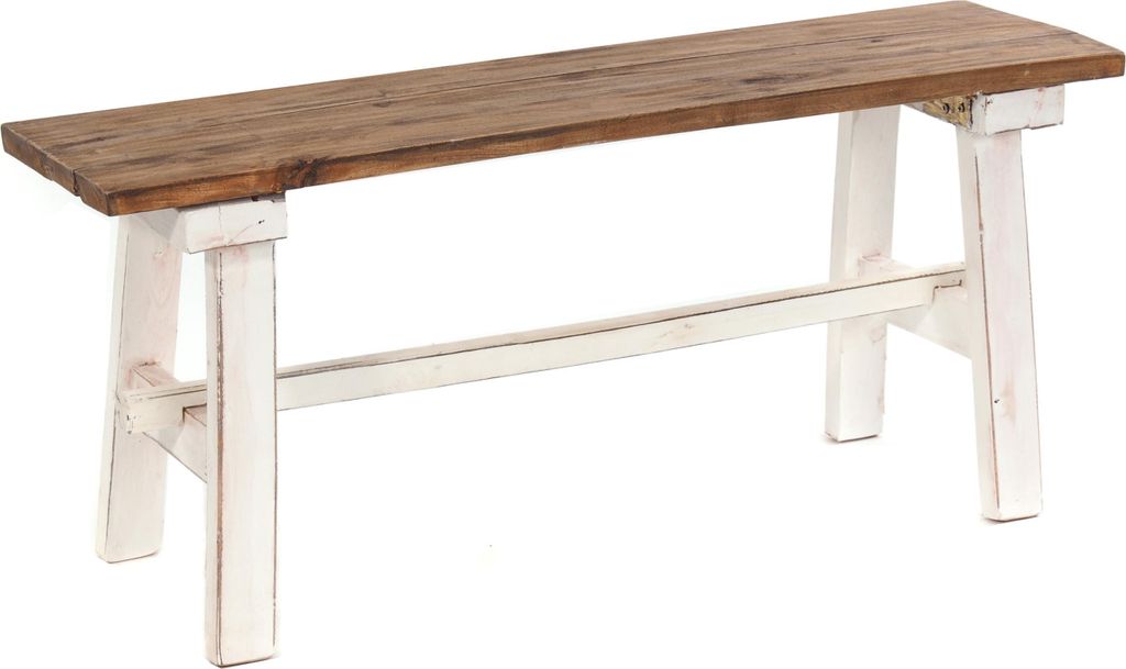 HOLZBANK "ANZIO" | Mahagoni, 90x39x26 cm (HxBxT) | Faltbank | Farbe: 06 weiß-landhaus