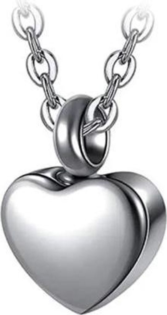 Luxe Ascheanhänger mit Kette - Gedenkschmuck für Asche, Haare oder Parfum - Inkl. Asfüllhilfe und Aufbewahrungstasche - Kleines Herz