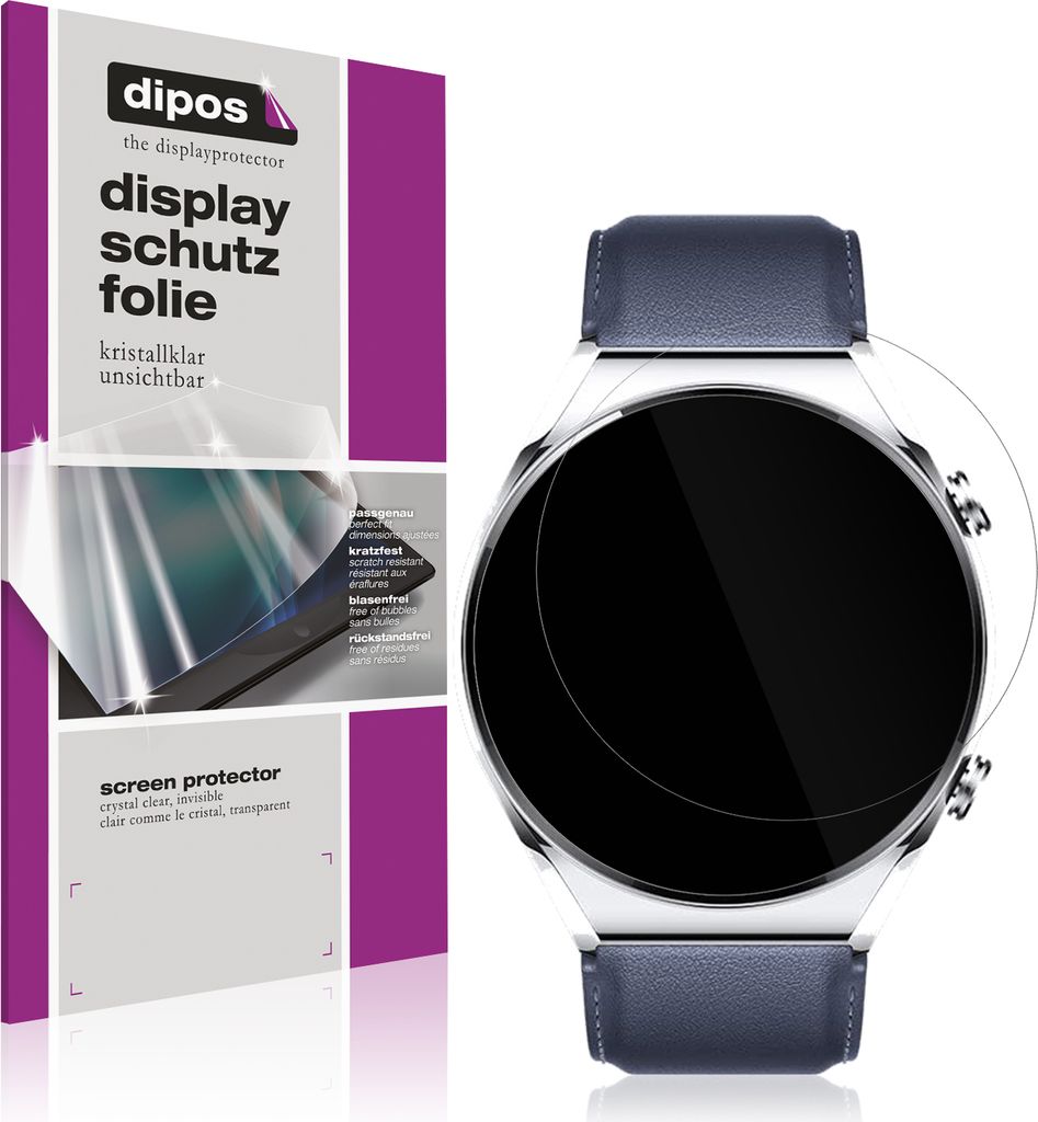 1x Schutzfolie für Xiaomi Watch S1 klar Displayschutzfolie Folie Display Schutz dipos