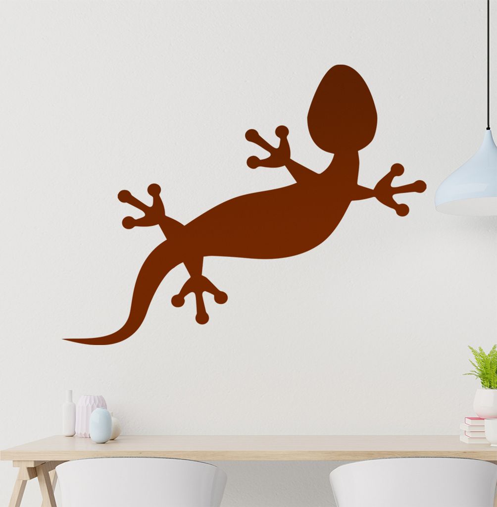 Kiwistar Gecko rechts Wandtattoo in 6 Größen - Wandaufkleber Wall Sticker - Dekoration, Küche, Wohnzimmer, Schlafzimmer, Badezimmer