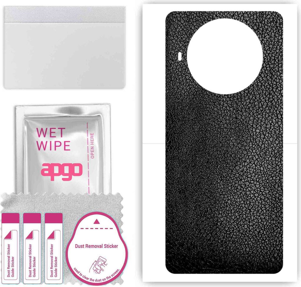apgo Rückseite Schutzfolie, Skin, kompatibel mit Cubot Note 20, Hinten Displayschutzfolie aus Vinylfolie, kratzfest, einfache Montage - Schwarzes ...