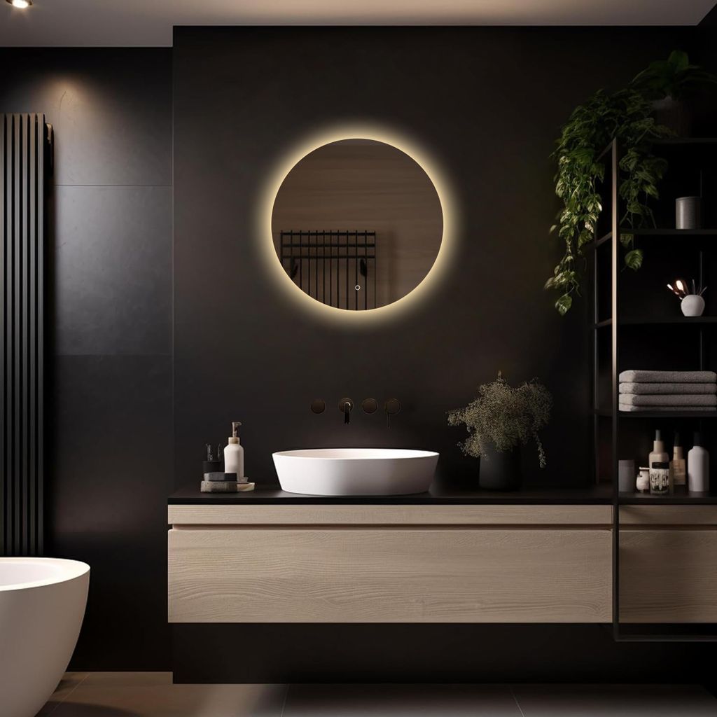 LoXa miroir de salle de bain Lena rond 60x60 cm avec Image du produit 