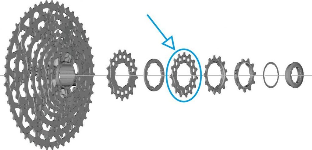 SHIMANO Ritzel für CS-LG700 - 15 Zähne