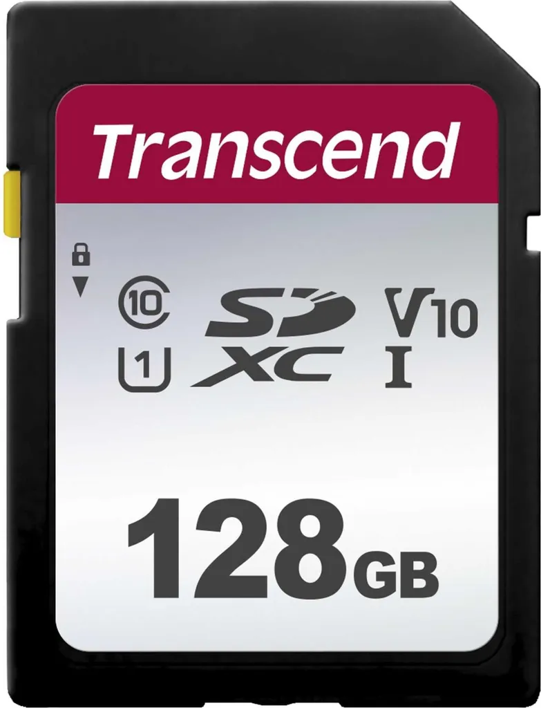 Carte Mémoire SDXC 128Go Transcend 300S V30 pour Appareils Photo Reflex