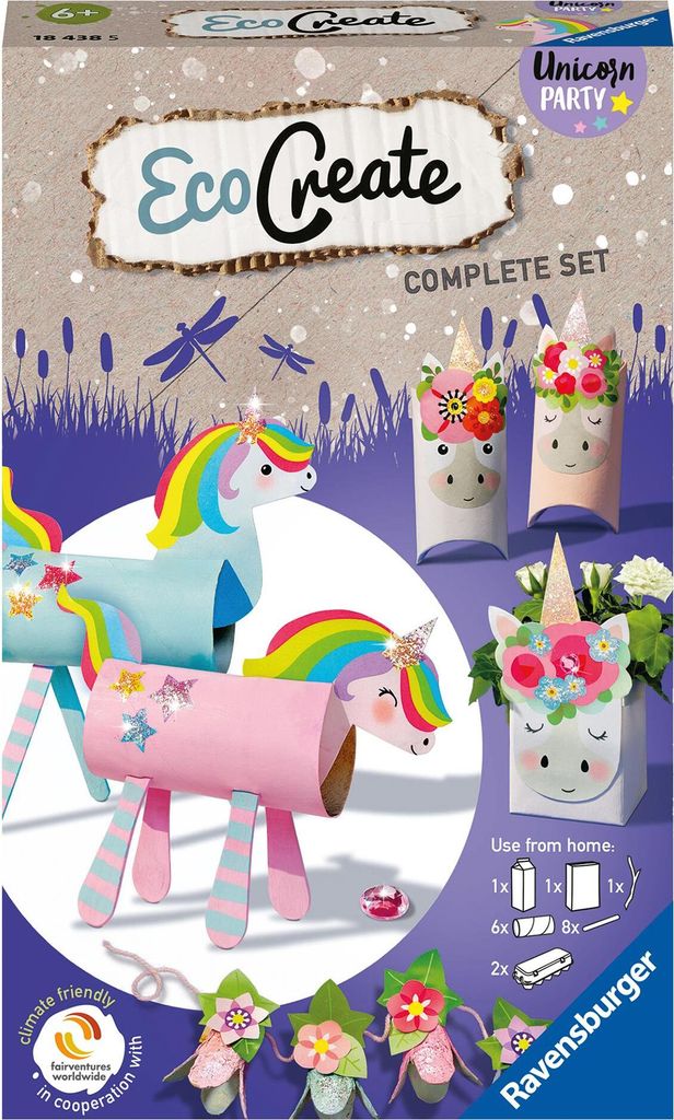EcoCreate Bastelset Unicorn Party Produktbild 