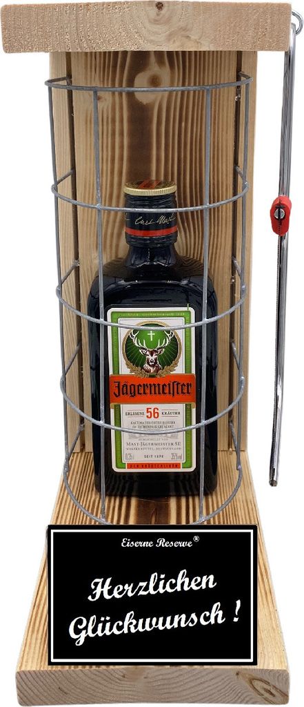 Jägermeister - Herzlichen Glückwunsch - Eiserne Reserve Gitterkäfig Glückwunsch Geschenk