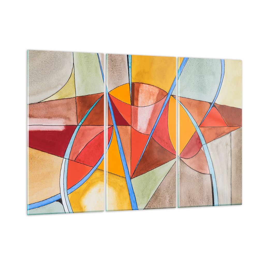 Bilder auf glas - Abstraktion modern - 165x110cm - Glasbilder - Wandbilder - Kunstdruck - zum Aufhängen bereit - Wanddekoration aus Glas - Glas Bi...