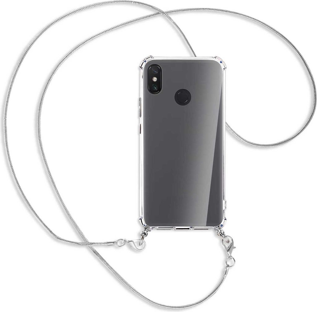 Handykette Backcover-Schutzhülle mit Band (Metall goldfarben) für Xiaomi Mi Max 3 - goldfarbene Kette Snake